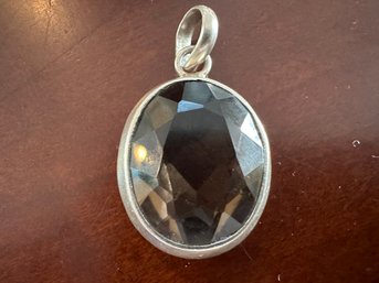 Sterling Silver And Amber Quartz Pendant