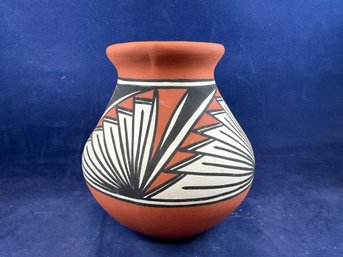 Pueblo Pottery Vessel Signed Sanchez Acoma