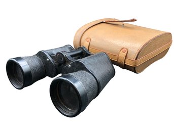 Made In Japan SUNBEAM Binoculars With Leather Carry Case