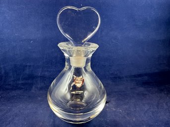 Orrefors Sweden Heart Perfume Bottle - New With Tag