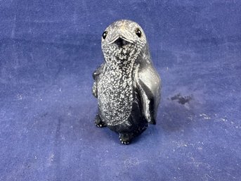 Vintage Wolf Original Stone Penguin Sculpture  Made In Canada