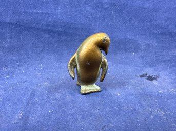 Brass Colored Metal Penguin