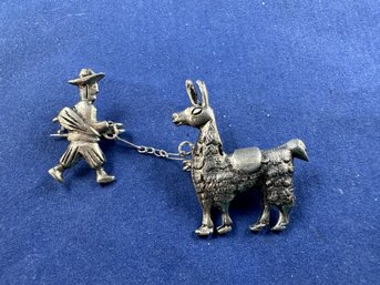 Peruvian Sterling Silver Brooch Pin