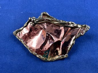 Copper And Brass Artiastian Pin Brooch