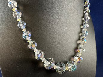 Vintage Graduated Crystal Necklace, ?'