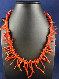 Vintage Branch Coral Necklace, 18'