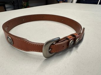Buffalo Nickel Leather Belt -  32'