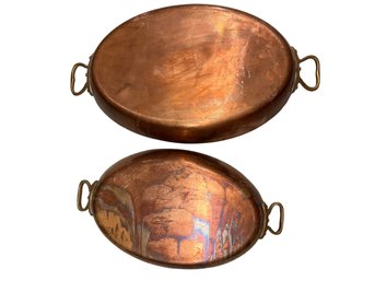 Set Of 2 Charles R Ruegger Copper Cookware, Made In France, #30, #36