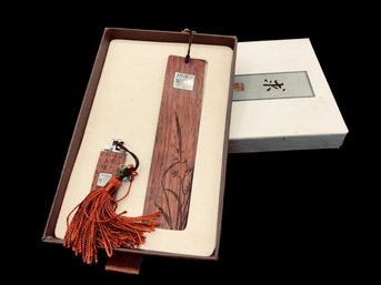 Handmade Antique Wooden Bookmark Gift Box Set