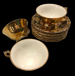 Made In Germany  Wandershof Bavaria Golden Cups And Saucers