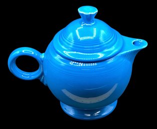 Fiesta Blue Ceramic Tea Pot 7.25 Tall