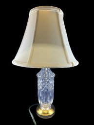 Small Waterford Desk Lamp With Off White Lampshade - Small Mark On Back