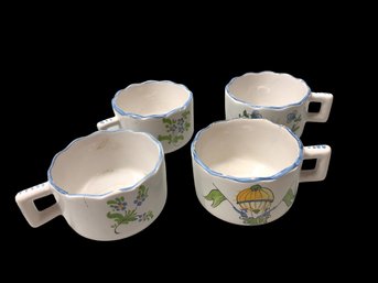 Lot Of Four(4) Pierre Deux Ceramic Cups