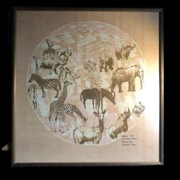 Rare Mahe Print Of African Safari Animals From Kenya Numbered And Signed