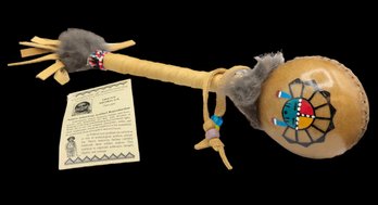 Native American Artifact Reproduction Rattle By Navajo Irene Morgan
