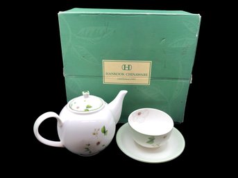 Boxed Hankook Chinaware Tea Set Made In Korea