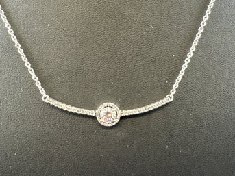 Sterling Silver Pandora Necklace, Adjustable 14-18'