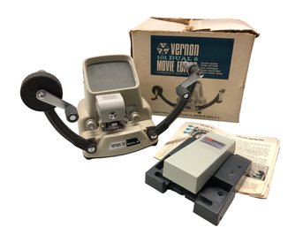 Collectible Vintage Vernon 101 DUAL 8 Analog Movie Editor And Celluloid Film Cutter/splicer
