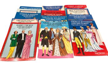 Collectible Lot Of Fourteen (14) Books Of Paper Dolls Of United States Presidents And Their Family
