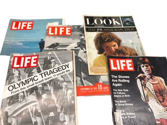 Lot Of Five(5) Collectible LIFE Magazines