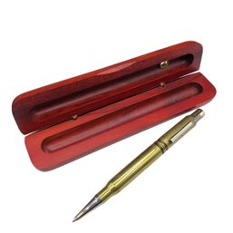 Collectible Vintage Ball Point Pen In A Wooden Box/Pen Stand