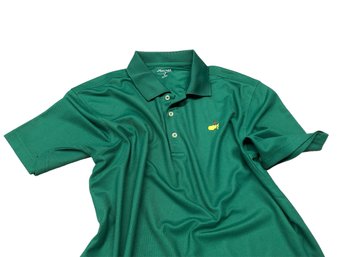 Masters Tech Green Jersey Golf Shirt Size M