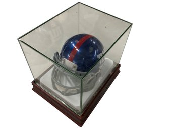 New York Giants Super Bowl  Golden Classic Mini Helmet Logo Display Case - NFL Mini Helmets