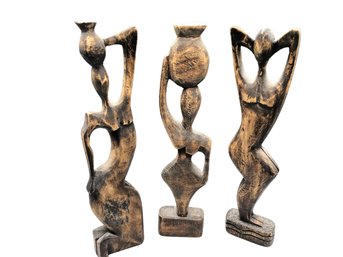 Vintage African Wooden Carved Figurines