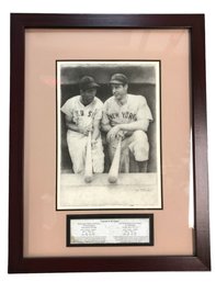 Ted Williams And Joe Dimaggio 'Legends Of The Game' Matted Picture With Stats