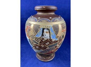 Gold Castle Hand Painted Chikusa Vase Made In Japan