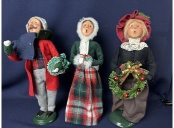 Trio Of Byers Choice Carolers