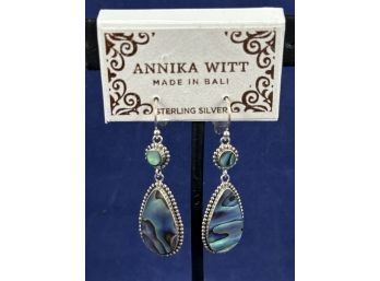 Annika Witt Bali Sterling Silver Abalone Earrings