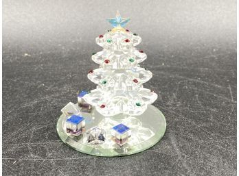 Christmas Tree With Gifts, Crystal Mini Figurines