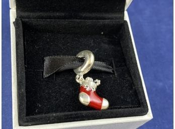 Pandora Sterling Silver Stocking #1 Christmas Charm, New In Box