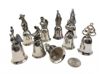 Reed & Barton MIni Silver Bells Celebrating The 12 Days Of Christmas (incomplete)