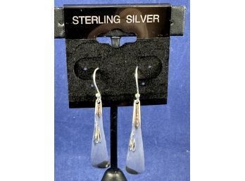 Sterling Silver High Polish Paddle Earrings