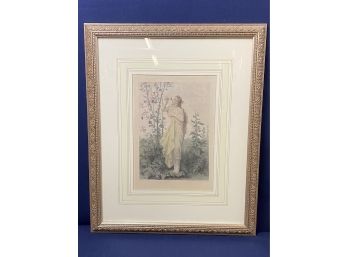 Beautiful Framed Etching, Williams & Co, New Canaan