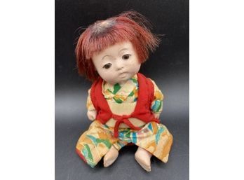Asian Antique Doll, Composite 7' Tall