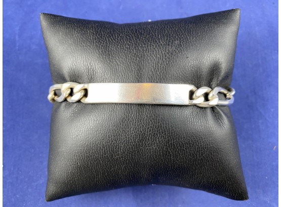 Sterling Silver Figaro Bar Bracelet, 8'