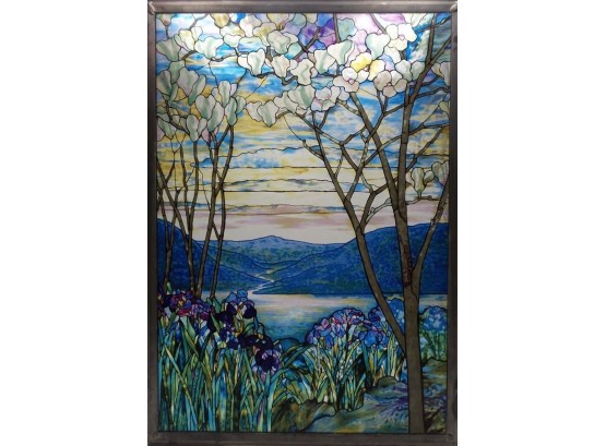 TIFFANY 'Magnolias & Irises' Glass Panel Metropolitan Museum Art MMA Edition - New In Box