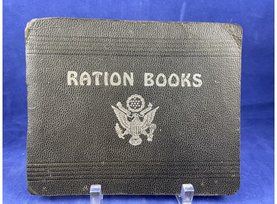WWII Leather Ration Book 1942 With Book 1, 2 & Book 3 Ration Stamp Books Inside