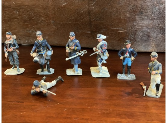 Civil War Metal Military Figurines, Suitable For Display Only, 14 Pieces