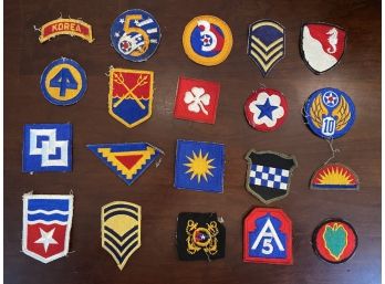 Lot #6 Vintage Military Patches, 20 Pieces