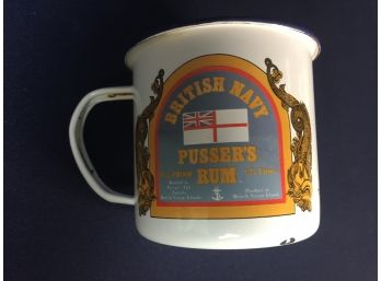 Tin Mug English British Navy  Pussers Rum