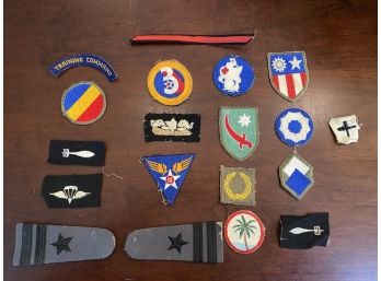 Lot #7 Vintage Military Patches, 19 Pieces