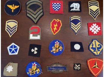 Lot #5 Vintage Military Patches, 20 Pieces