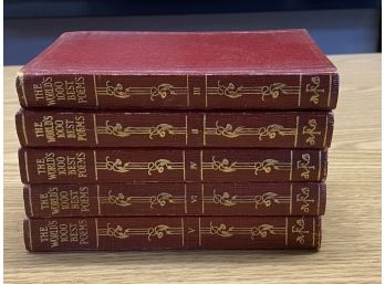 Antique Books - The Worlds 1000 Best Poems Volumes 2-6, 1929