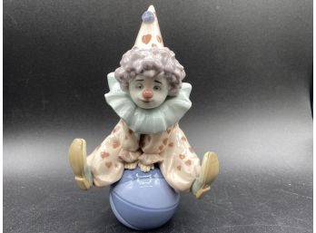 Lladro Porcelain Figurine, Having A Ball, Clown, Spain