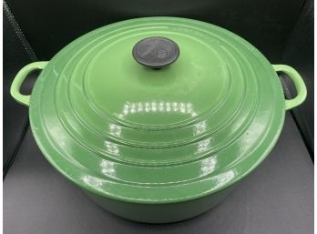Le Creuset Enameled Kelly Green Round Dutch Oven - Newish Condition