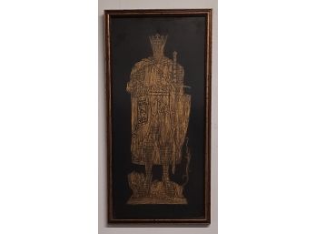 Framed Brass Rubbing Of Thomas The Magnificent/King, Robert The Bruce